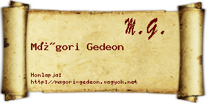 Mágori Gedeon névjegykártya